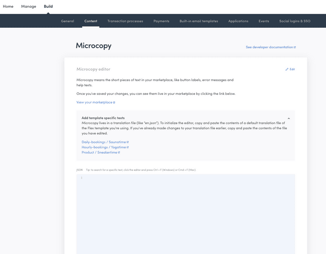 Microcopy editor